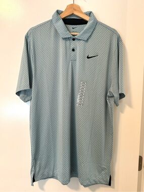 Nike Dri-FIT Golf Polo Shirt Men’s Large Blue Short Sleeve Performance NWT